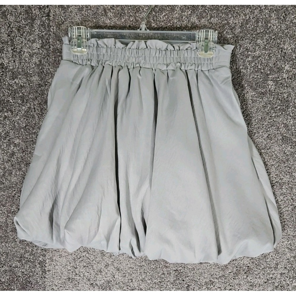 Women's Light Grey Boho Style Bubble Shorts. Med